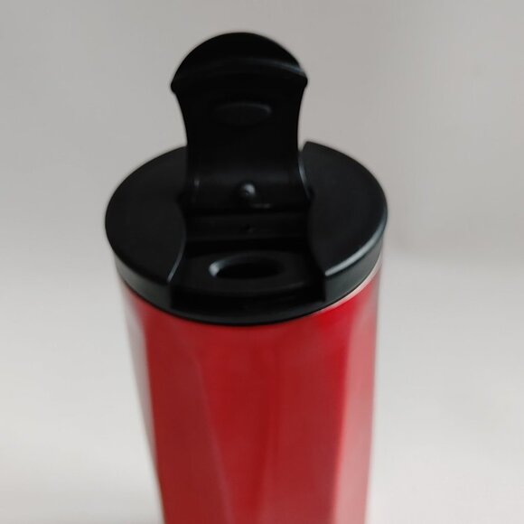 KEURIG STAINLESS STEEL TUMBLER 14 oz FACETED Travel Mug Ruby Red - Picture 4 of 6